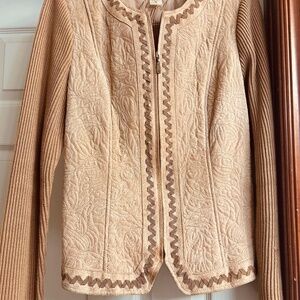 Vintage Peter Nygard Suede Leather Jacket with Knit Sleeves